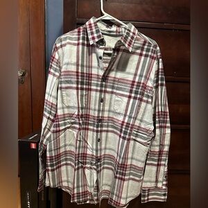 Mossimo Men’s Button Up Plaid Shirt, Size XL